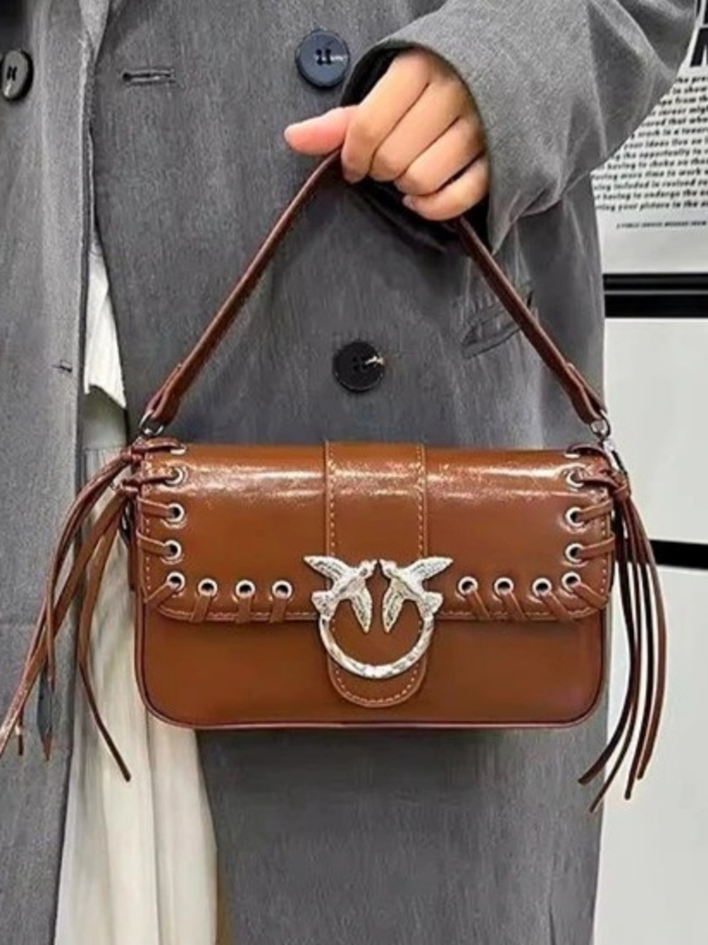 New designer inspired Brown Crossbody Bag